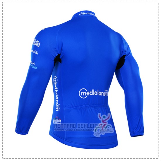 2016 Fahrradbekleidung Giro D'italien Blau und Wei Trikot Langarm und Tragerhose